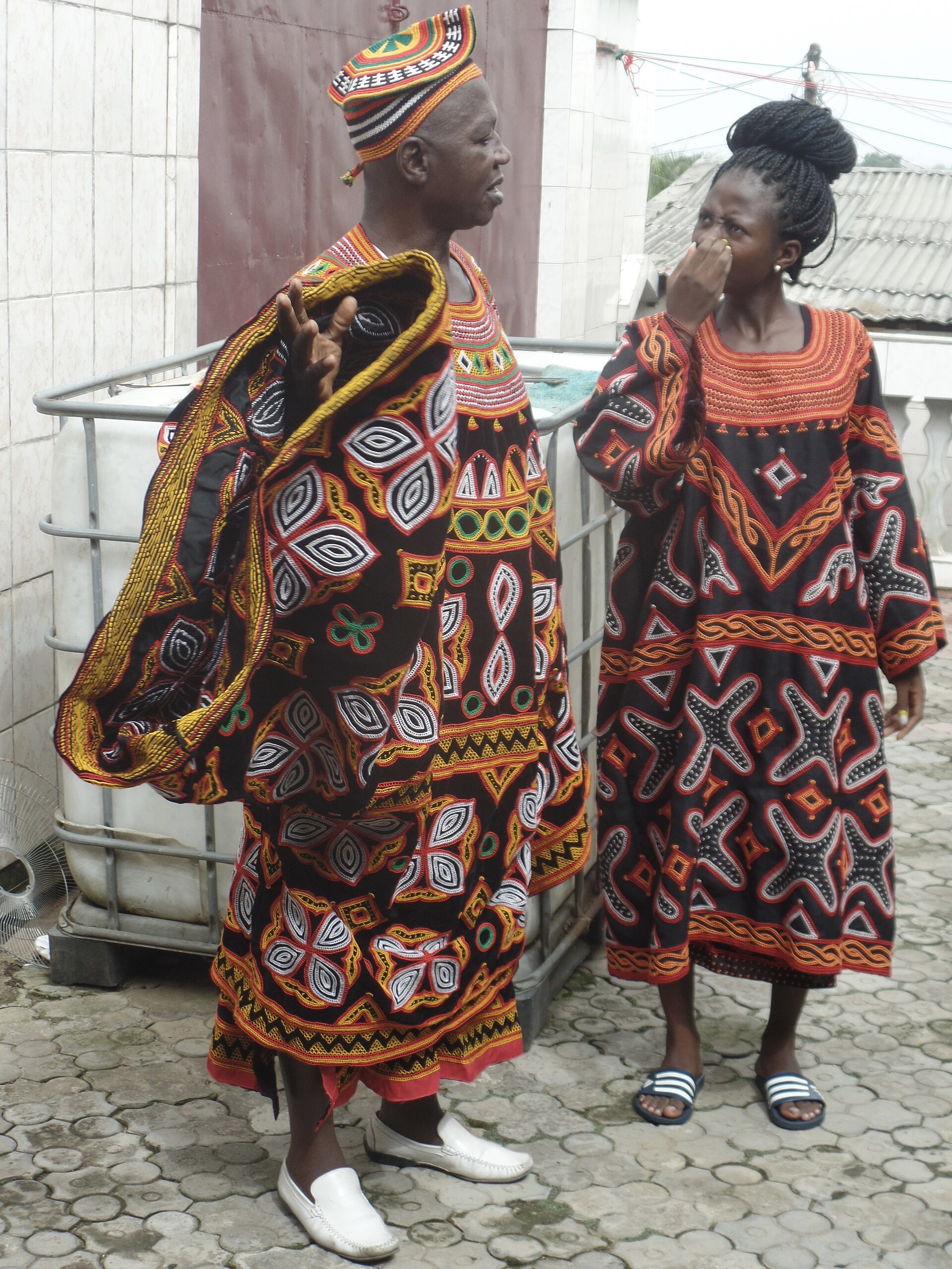 Men wearing Bamenda traditional regalia